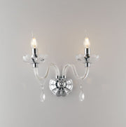 Applique RIFLESSO 2 Luci Led (E14) 40 cm In Cristallo