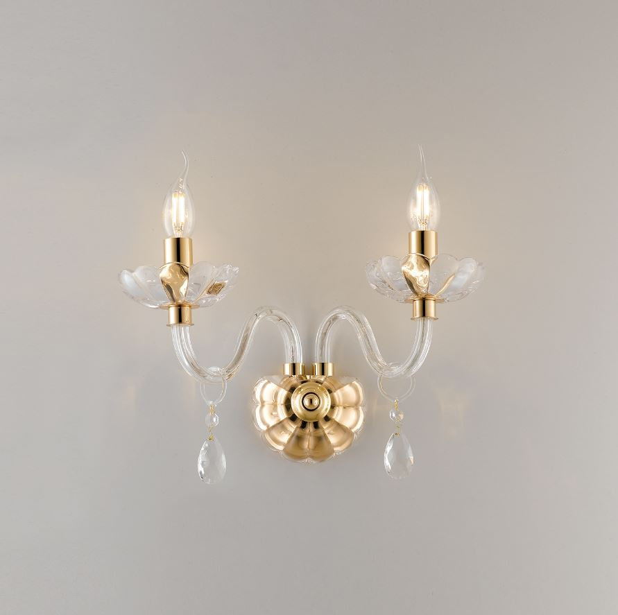 Applique RIFLESSO 2 Luci Led (E14) 40 cm In Cristallo