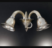 Applique POSEIDON 2 luci Led(E14) 37 cm in Vetro Soffiato