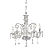 CRISTALLO Pendant Chandelier 5 LED Lights (E14) 66 cm in Glass
