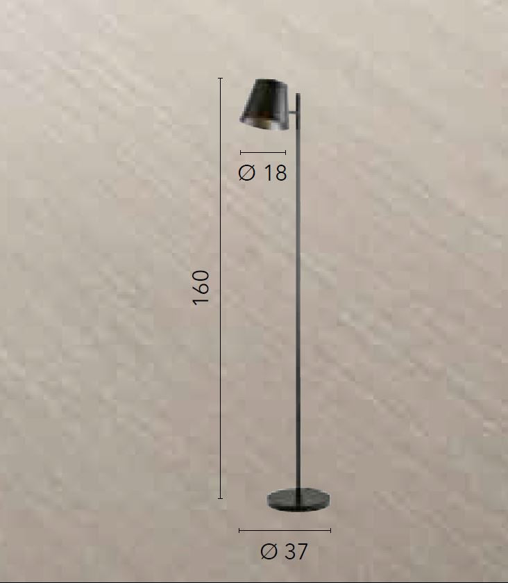 Piantana COLT Led (E27) 160 cm In Metallo