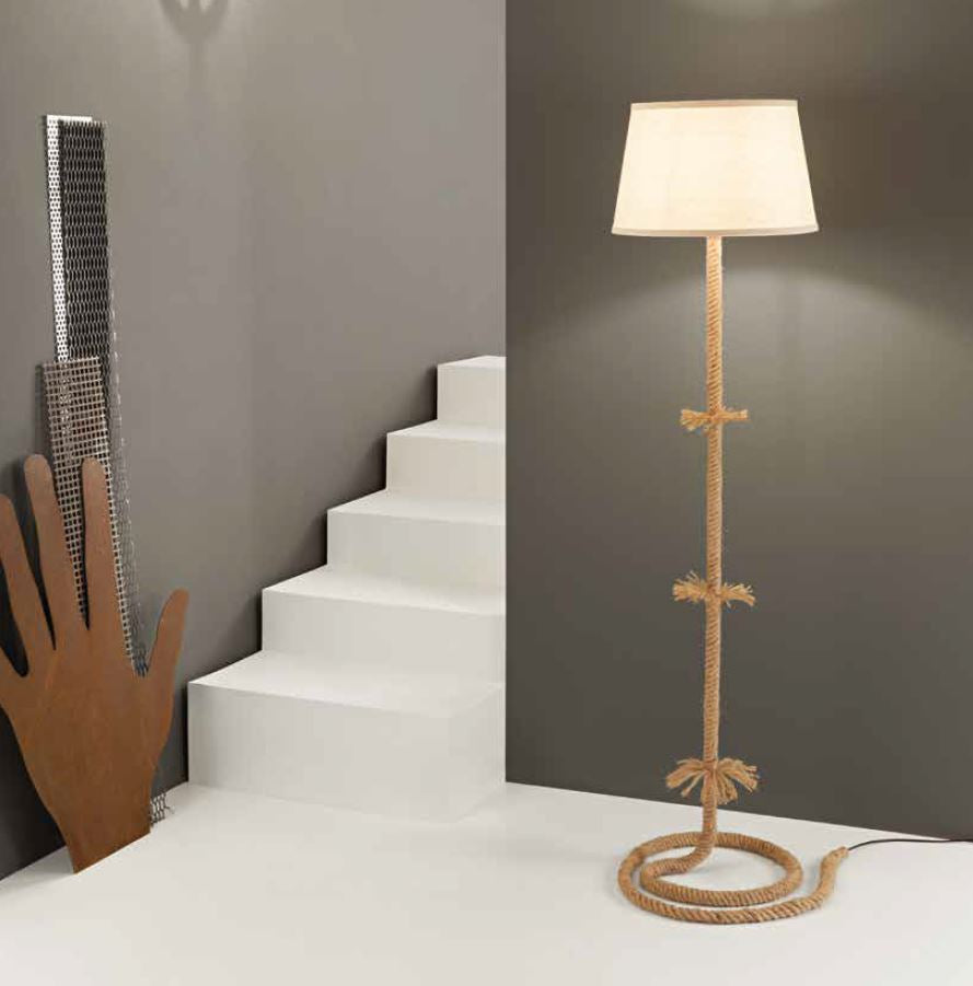 Piantana ROPE Led (E27) 150 cm In Corda di Canapa