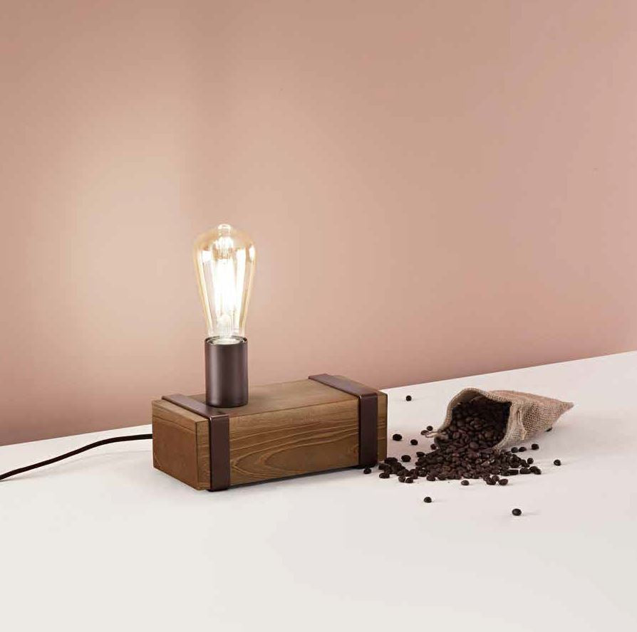 Lampada TEXAS Led (E27) 22 cm In Legno