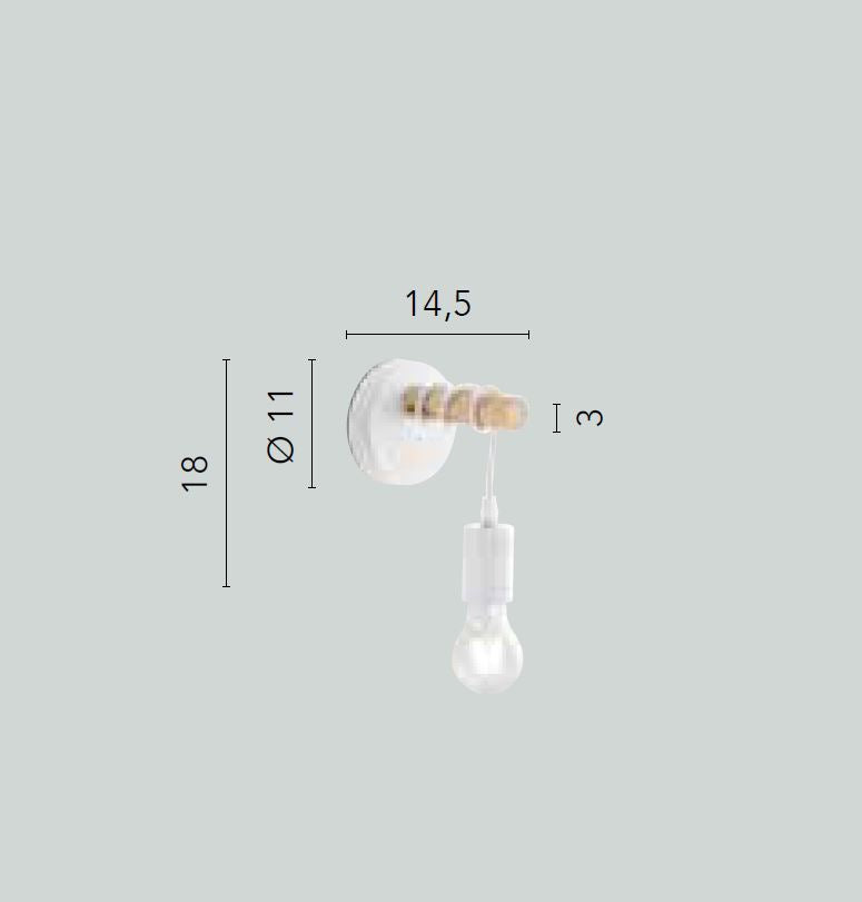Applique ARIZONA Led (E27) 18 cm In Legno