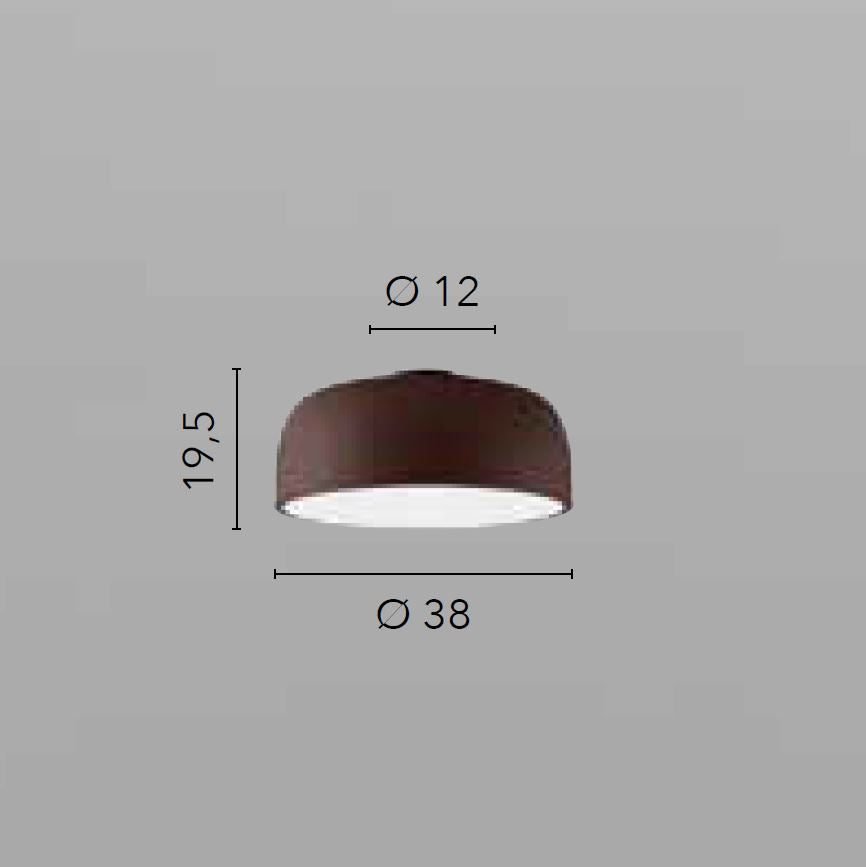 BISTROT Ceiling Lamp 3 Led Lights (E27) 38 cm In Metal