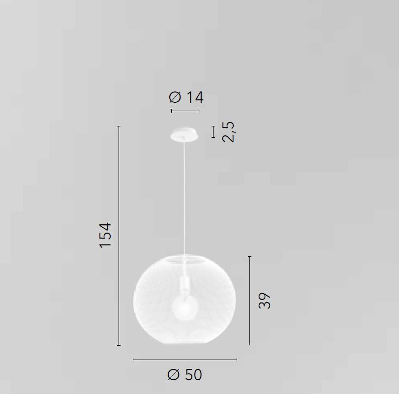 Lampadario ESEDRA a Sospensione Led (E27) 50 cm In Metallo