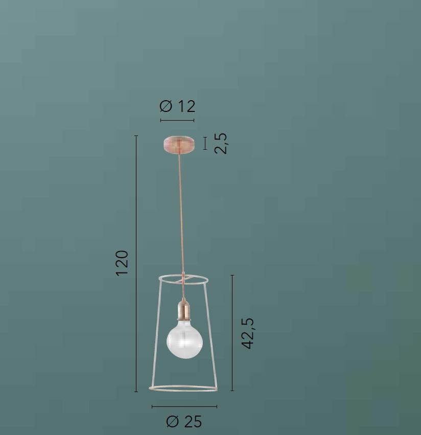 Lampadario FRIDA a Sospensione Led (E27) 25 cm In Metallo