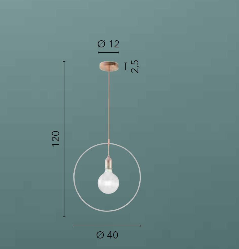 Lampadario FRIDA a Sospensione Led (E27) 40 cm In Metallo