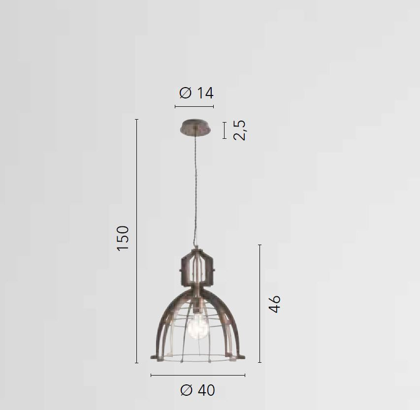 Lampadario URBAN a Sospensione Led (E27) 40 cm In Metallo