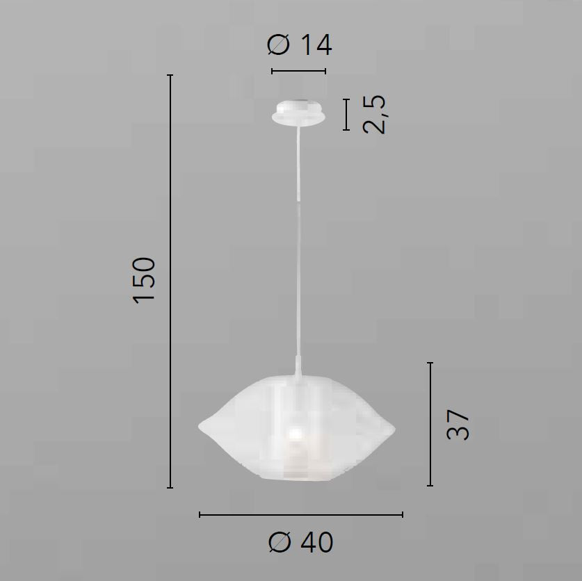 Lampadario HAREM a Sospensione Led (E27) 40 cm In Metallo