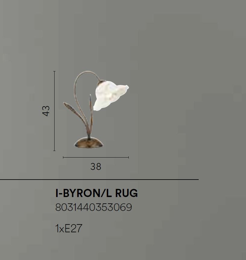 Lampada BYRON Led(E27) 43 cm in Metallo e Vetro