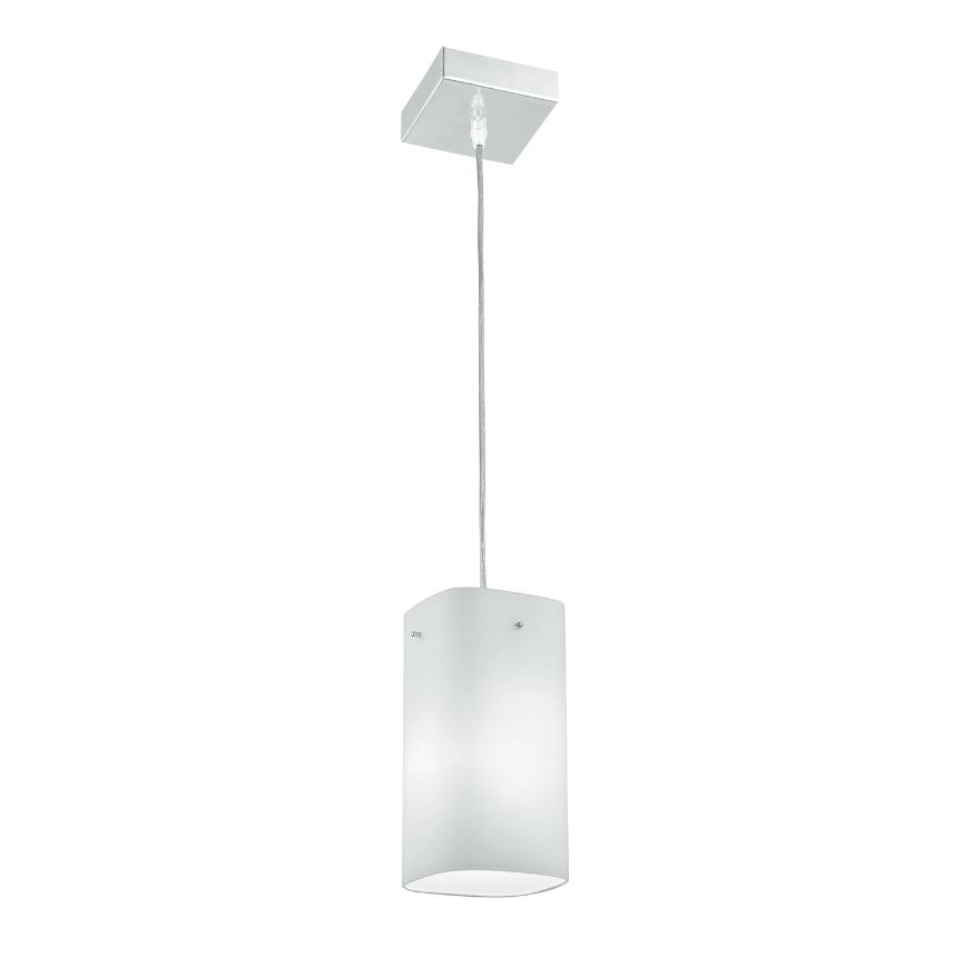 Lampadario SQUARE 1 Luce Led(E27) 10 cm in Vetro