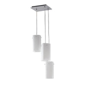 Lampadario SQUARE 3 Luci Led(E27) 25 cm in  Vetro