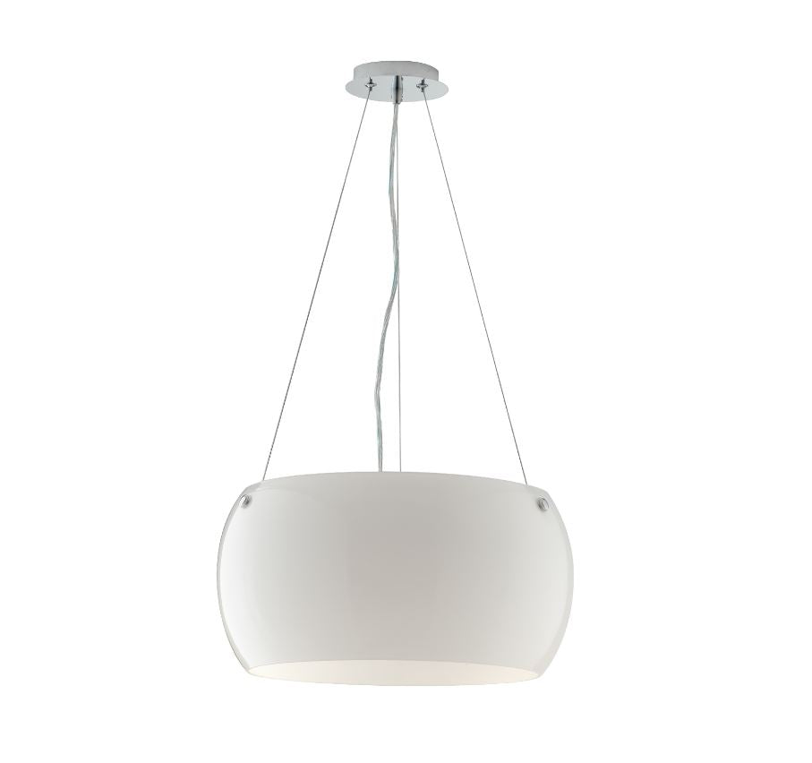 Lampadario EQUATORE a Sospensione 3 Luci Led (E27) 40 cm In Vetro