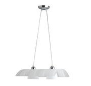 Lampadario ZEBRATA a Sospensione 2 Luci Led (E27) 50 cm In Vetro