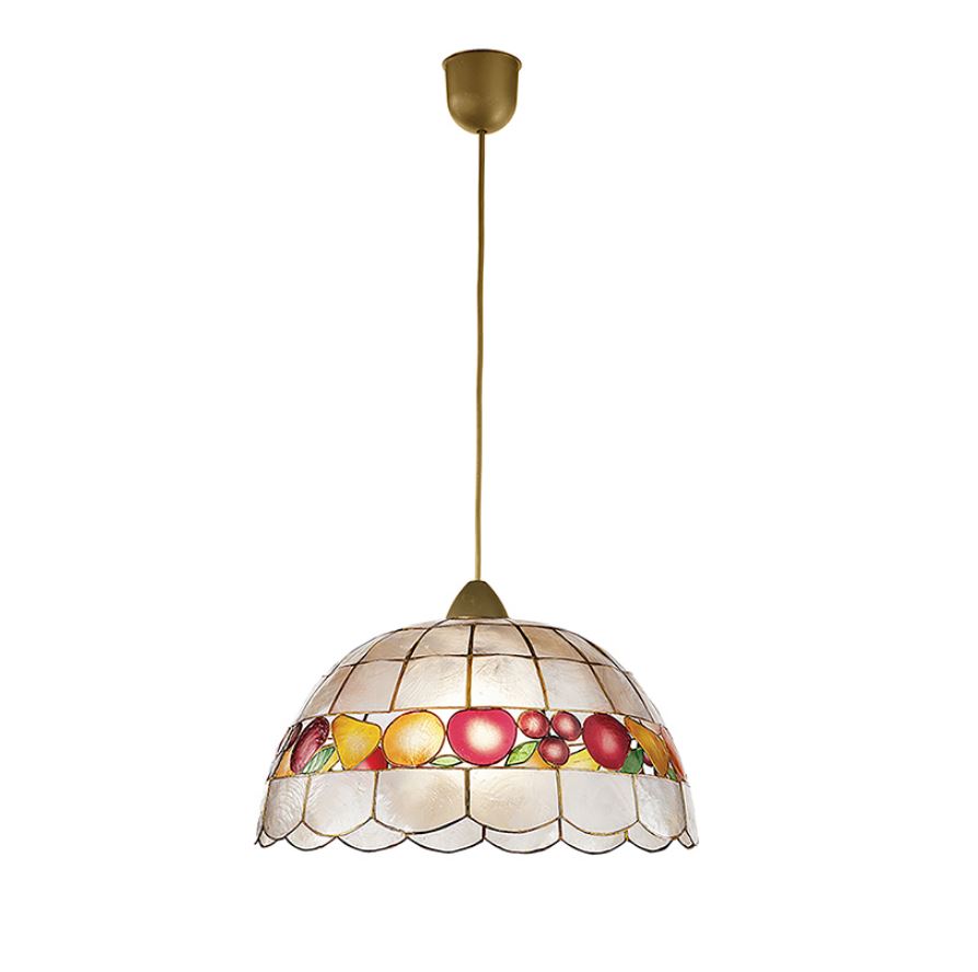 Lampadario ARAGONA a Sospensione Led(E27) 120x40 cm in Madreperla