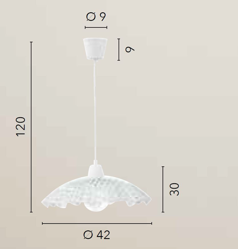 Lampadario SOSPENSIONI a Sospensione (Diverse Fantasie) Led (E27) 120 cm In Vetro