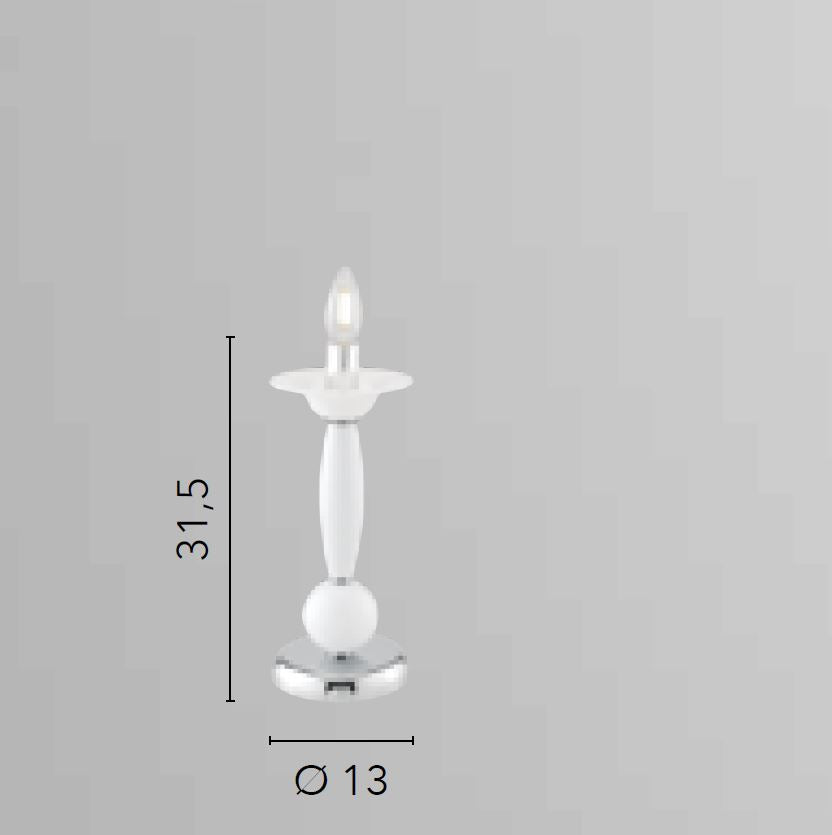 Lampada ESTEFAN Led (E14) 31.5 cm In Acrilico