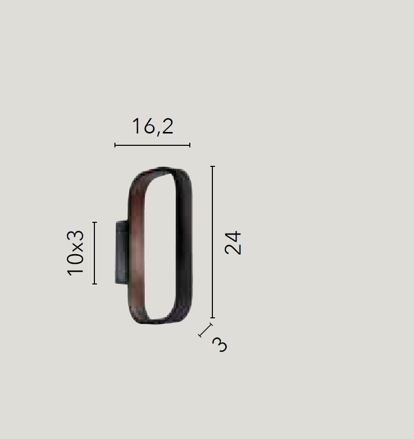 Applique MOKA LED 24cm 5W in Alluminio