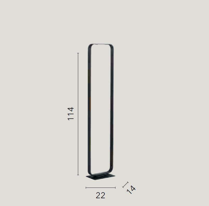 Applique MOKA LED 114cm 16W in Alluminio