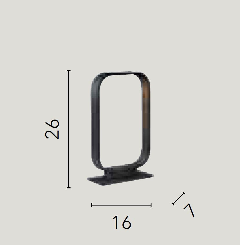 Lampada MOKA da comodino LED 26cm 5W in Alluminio