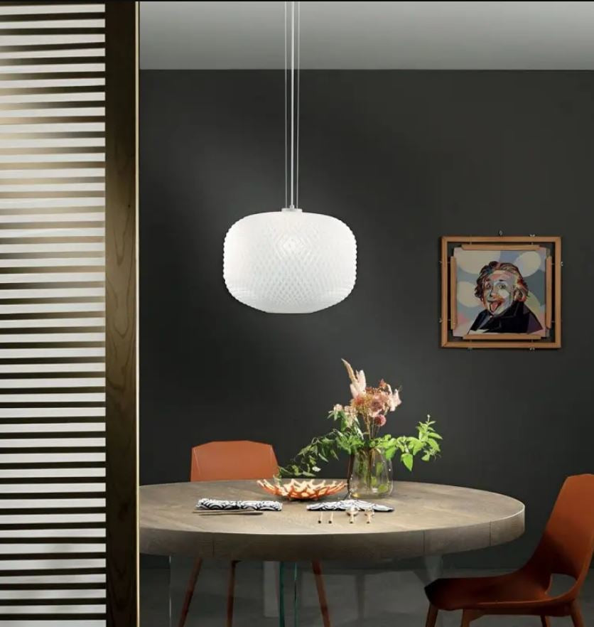 Lampadario ASHFORD a Sospensione E27 40 cm in Vetro
