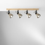 Applique KISA 4 Luci Led (GU10) 70 cm in Cemento