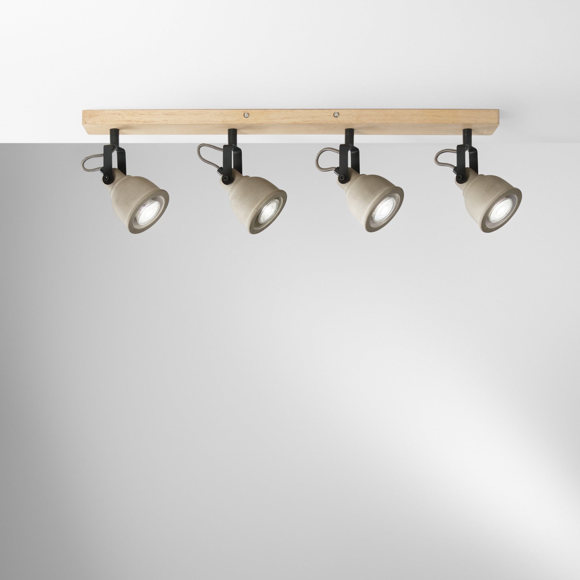 Applique KISA 4 Luci Led (GU10) 70 cm in Cemento