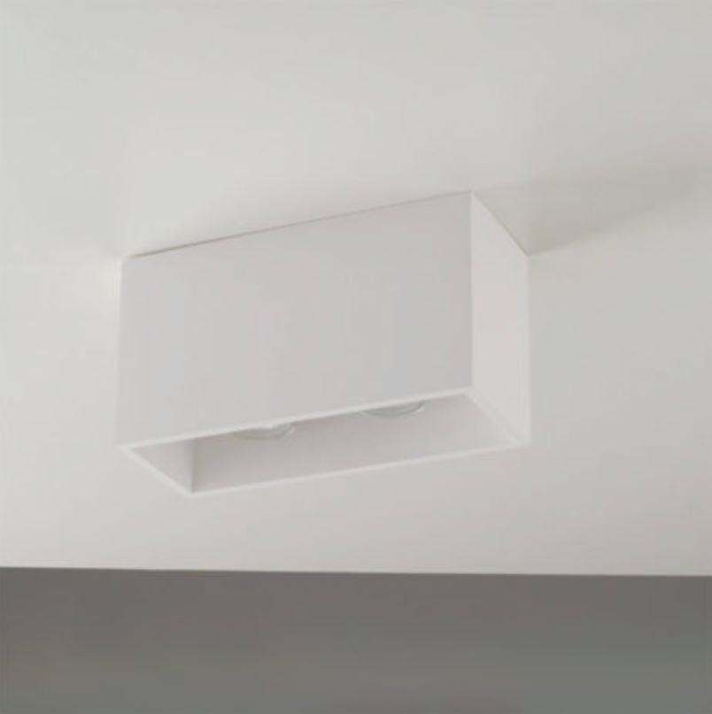 Faretto FOSTER 2  Luci Led(GU10) 24 cm in Gesso