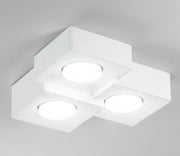 Faretto ATHEN Quadrato 3 Luci Led(GX53) 27 cm in Gesso