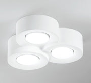 Plafoniera ATHEN Rotonda 3 Luci Led(GX53) 26 cm in Gesso