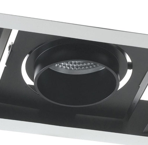 APOLLO 3-light spotlight 18.8x18.8 cm 90w recessed in aluminium and anti-glare.