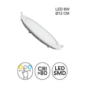 Faretto SLIM Led CCT 12 cm da incasso 8w bianco in alluminio