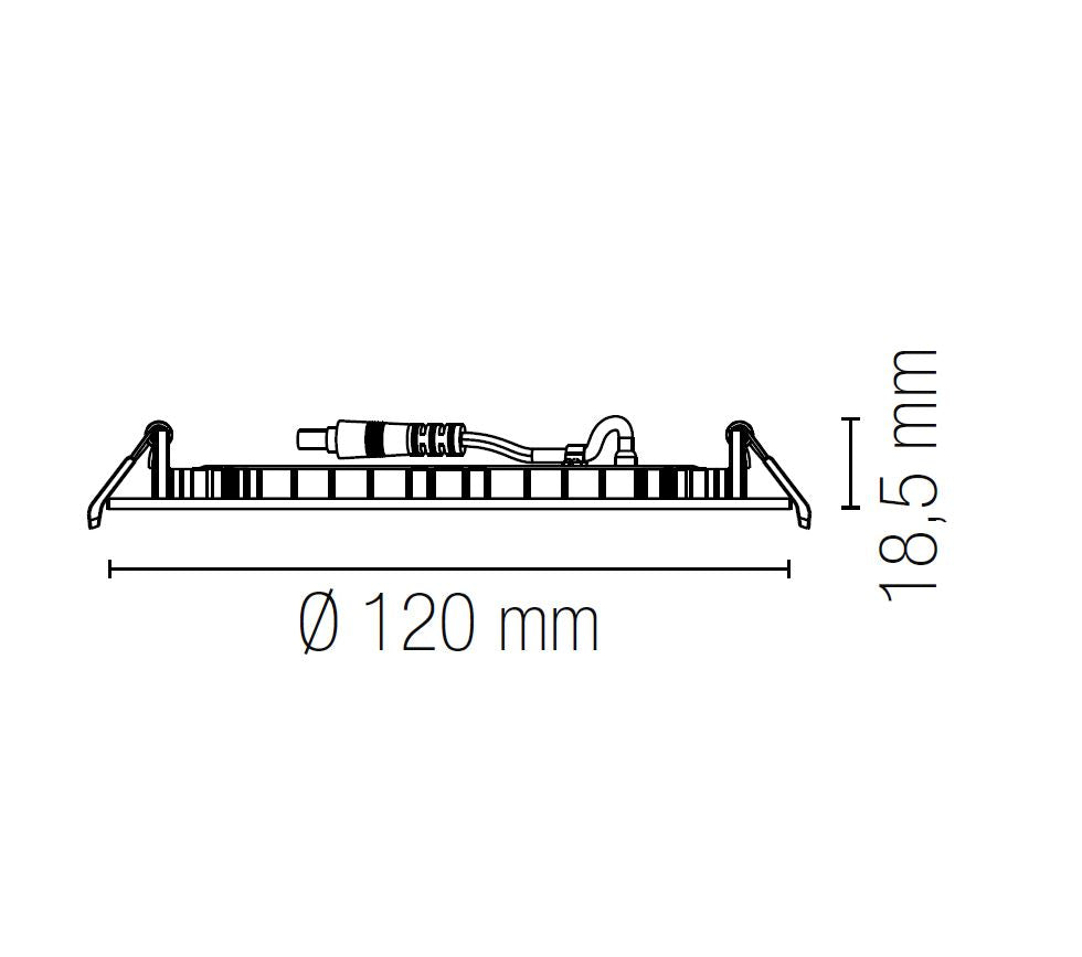 Faretto SLIM Led CCT 12 cm da incasso 8w bianco in alluminio
