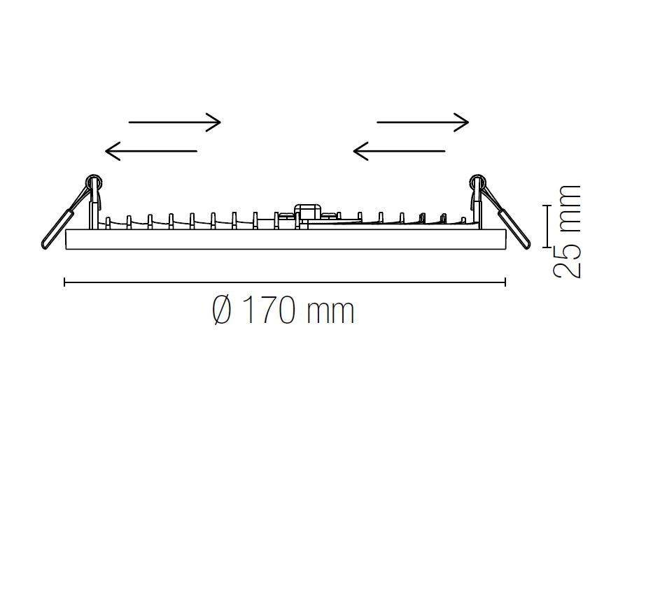 Faretto da Incasso LED 24W CCT Ø17 cm - Alluminio Bianco - TOTAL