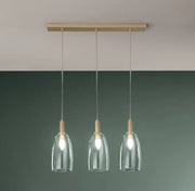 Lampadario BRANDY a Sospensione 3 Luci Led (E14) 65 cm In Vetro