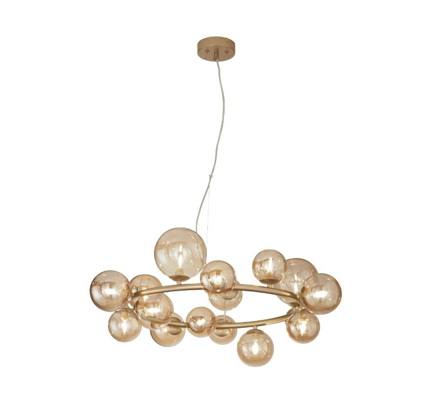 Lampadario HONEY a Sospensione 16 Sfere Led(G9) 82 cm In Metallo