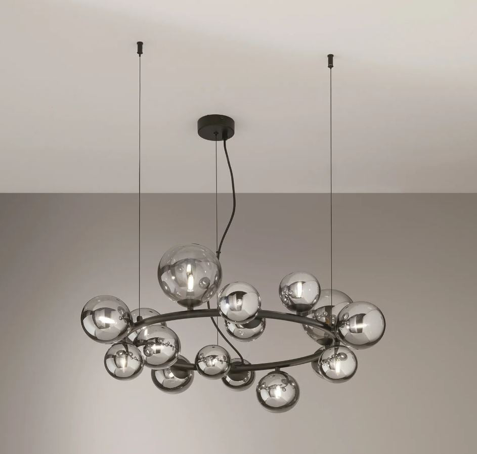 Lampadario HONEY a Sospensione 16 Sfere Led(G9) 82 cm In Metallo