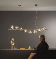 Lampadario HONEY a Sospensione 8 Sfere Led(G9) 145 cm In Metallo