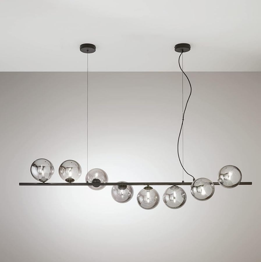 Lampadario HONEY a Sospensione 8 Sfere Led(G9) 145 cm In Metallo