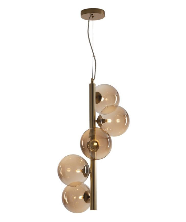 Lampadario HONEY a Sospensione 5 Sfere Led(G9) 36.1 cm in Metallo