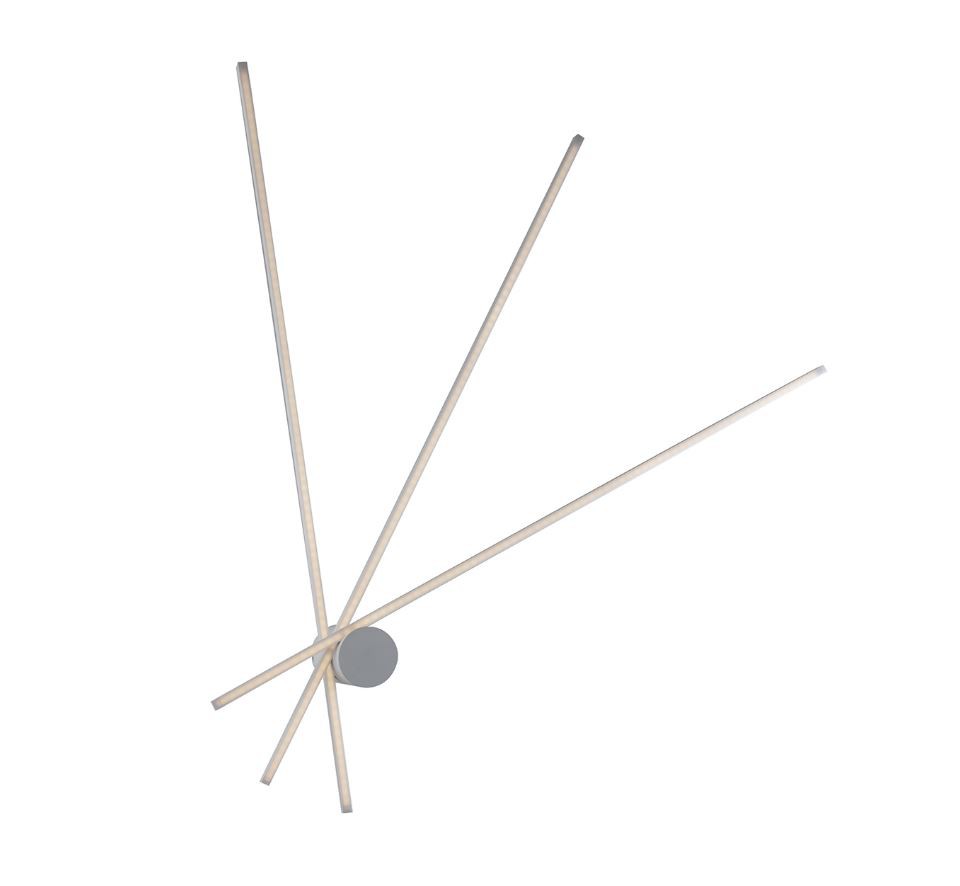 Applique SHANGAI Bianco 3 bacchette 27W 100 cm In Alluminio