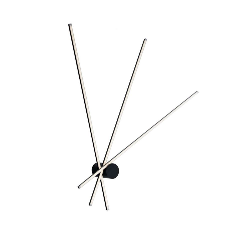 Applique SHANGAI Nero 3 bacchette 27W 100 cm In Alluminio