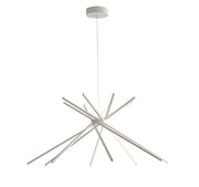 Lampadario SHANGAI a Sospensione 8 Bacchette Bianco 54W 160 cm In Alluminio