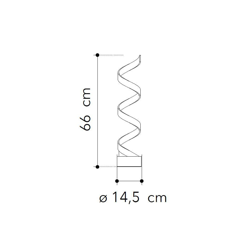 Lampada HELIX Bianca LED 66cm 12W in Alluminio