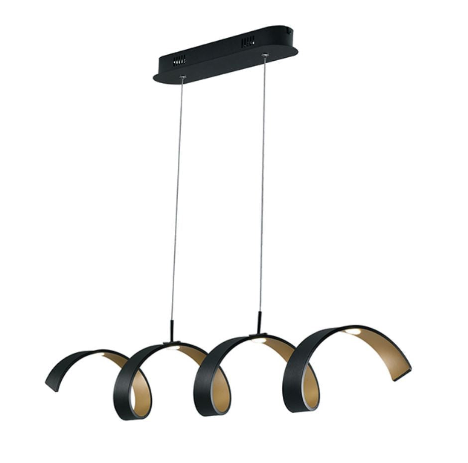 Lampadario HELIX LED 120 cm 20W Luce Calda in Alluminio