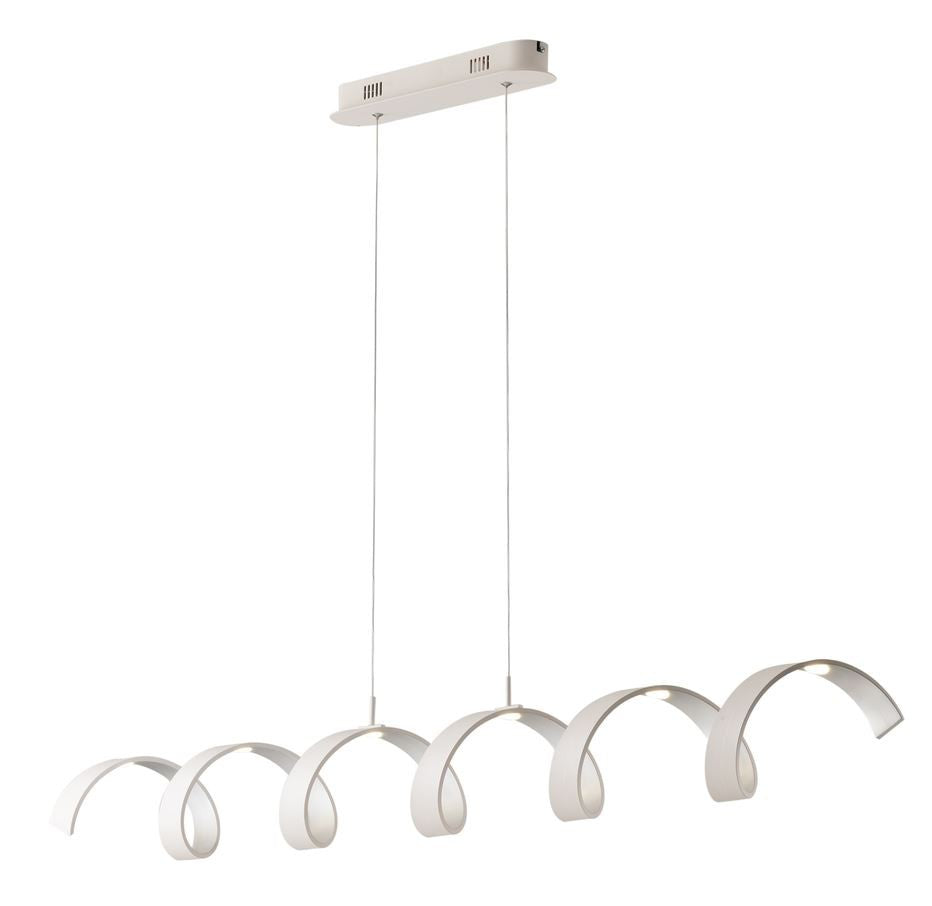 Lampadario HELIX LED 125 cm 30W Luce Calda In Alluminio