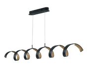 Lampadario HELIX LED 125 cm 30W Luce Calda In Alluminio