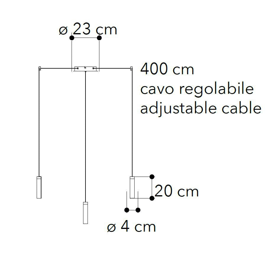 Lampadario CANDLE  39W In Alluminio