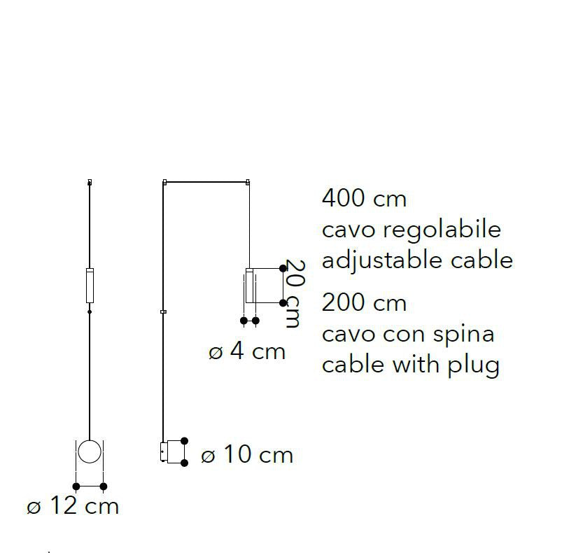 Applique CANDLE a sospensione 7W In Alluminio